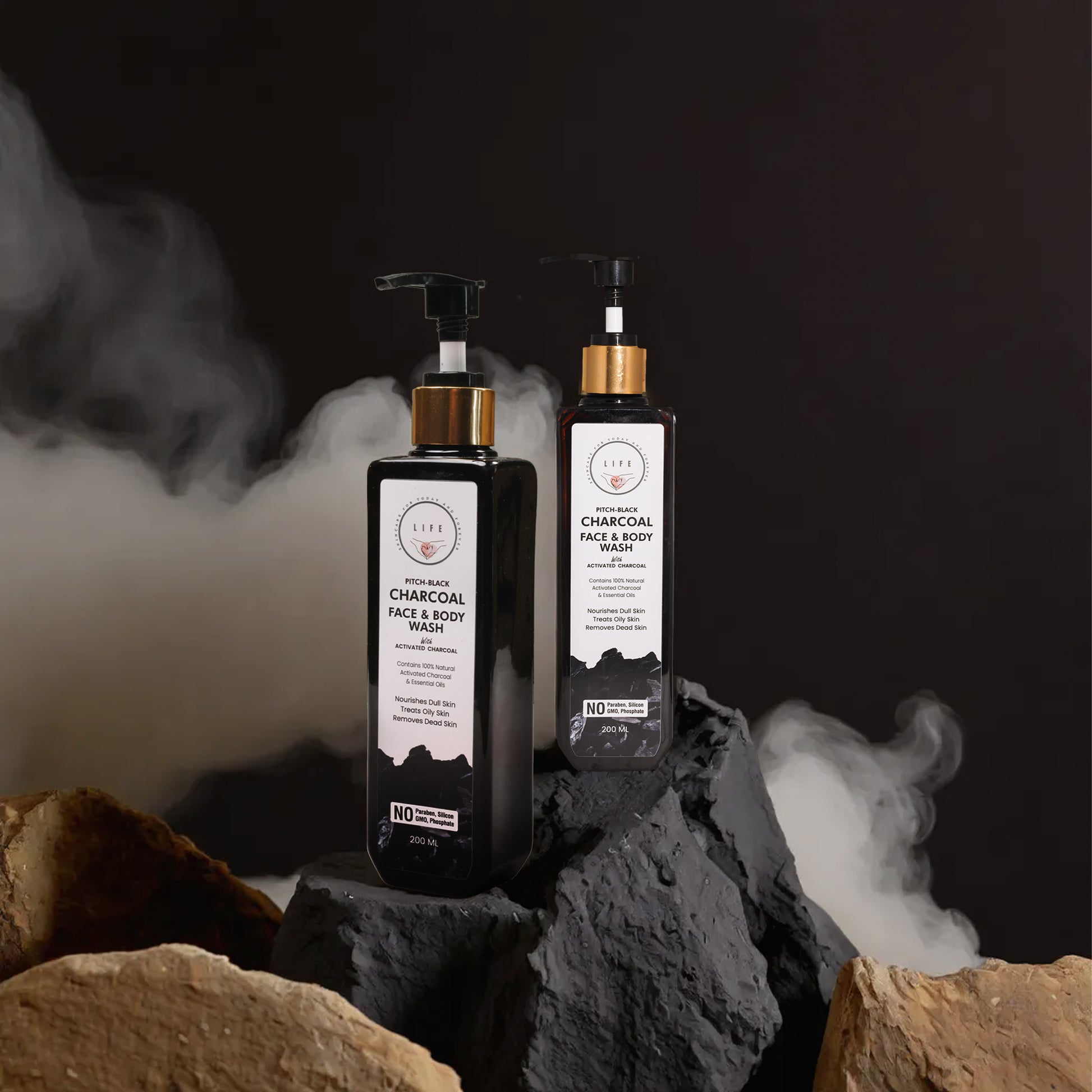 Charcoal Infused Face and Body Wash