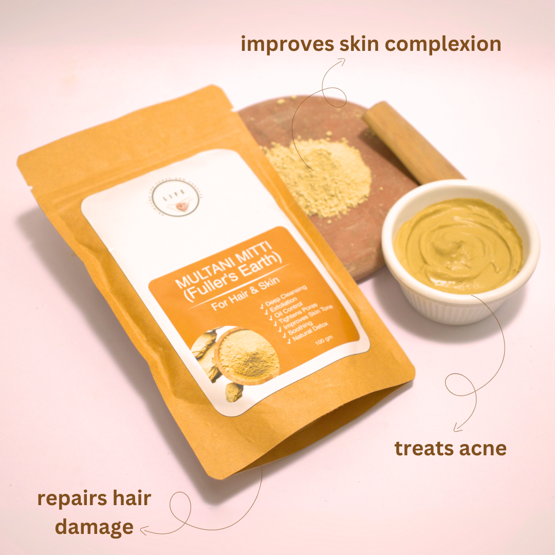 Multani Mitti Powder 100g - For Face & Hair Care