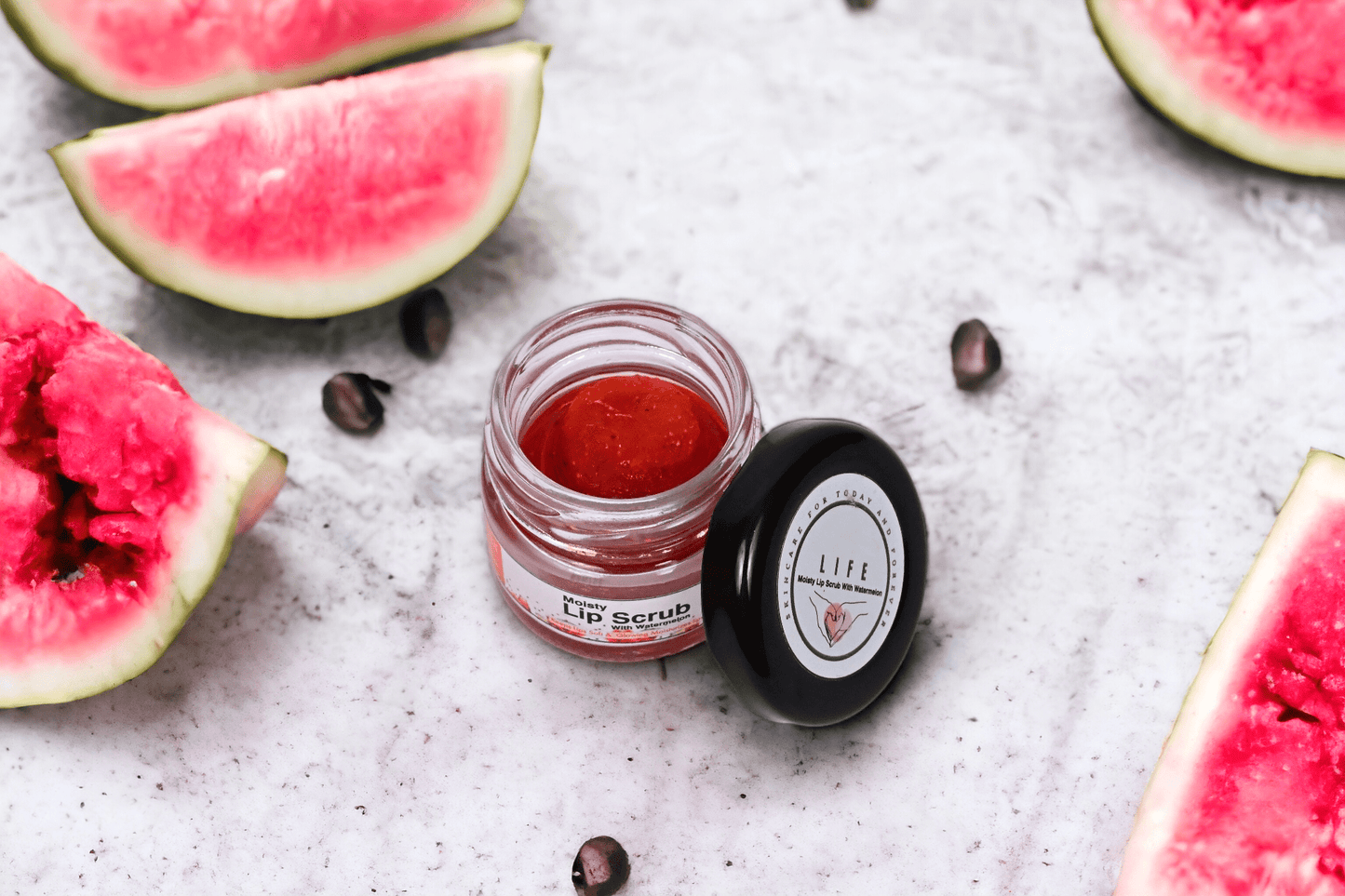 Watermelon Lip Scrub For Soft and Naturally Pink Lips - 20 Grams